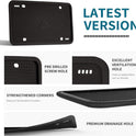 Aujen Silicone License Plate Frames Black, 2 Pack Car License Plate Frame, Universal US Black License Plate Holders Brackets Rust-Proof, Weather & Rattle-Proof, Car Accessories