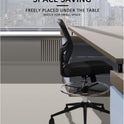 Armless Drafting Chair Tall Office Chair Adjustable Height High Back Ergonomic Desk Chair Drafting Stool Rolling Bar Stools Chairs with Footrest and Wheels