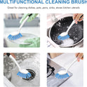 SetSail Dish Brush with Handle, 2 Pack Stiff Bristles Dish Scrubber with Built-in Scraper Dish Scrub Brushes for Cleaning Dishes, Pots and Pans, Kitchen Sink