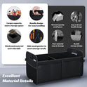 Sposuit Trunk Organizer for Car - 70L Collapsible Car Storage with 11 Pockets & Reinforced Handles, SUV Trunk Organizers for Grocery Cargo(Black)