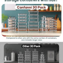 60 PCS Food Storage Containers with Lids Airtight, (30 Lids & 30 Containers) Leak proof Containers Set for Kitchen, Meal Prep, BPA-Free, PVC-Free Plastic, Microwave/Dishwasher Safe, Extra Labels & Pen