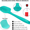 HOTEC Heat Resistant 600℉ Food Grade Silicone Rubber Spatula Set for Baking, Cooking, and Mixing Non Stick Dishwasher Safe BPA-Free Multicolor Set of 5