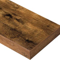 QEEIG Bathroom Floating Shelves for Wall - 15.7" Wall Mounted Shelf Over Toilet Farmhouse Home Decor Display Bookshelf Small 15.7 x 6.7 inch Set of 2, Rustic Brown (008-40BN)