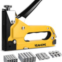 Upholstery Staple Gun Heavy Duty, YEAHOME 4-in-1 Stapler Gun with 4000 Staples, Manual Brad Nailer Power Adjustment Stapler Gun for Wood, Crafts, Carpentry, Decoration DIY