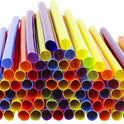Comfy Package, [100 Count] Jumbo Plastic Smoothie Straws - 8.5" High - Assorted Colors