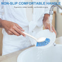 SetSail Dish Brush with Handle, 2 Pack Stiff Bristles Dish Scrubber with Built-in Scraper Dish Scrub Brushes for Cleaning Dishes, Pots and Pans, Kitchen Sink