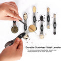 Magnetic Measuring Spoons Set Stainless Steel with Leveler, Stackable Metal Tablespoon Measure Spoon for Baking, Cups and Spoon Set Kitchen Gadgets Apartment Essentials Fits in Spice Jars