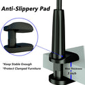 Cell Phone Clip Bed Stand Holder, with Grip Flexible Long Arm Gooseneck Bracket Mount Clamp for Desk, Compatible with iPhone 14 Pro Max XR X 8 7 6 or Other 3.5-7" Devices (Black)