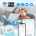 Sticker Printer - Printpods Mini Printer with Stickers, Print Pod, Bluetooth Inkless Printers, Sticker Maker, Portable Thermal Printer for iphone, Impresora Portátil for Notes, Journal, DIY, Kids Gift