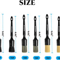 6pcs Car Detailing Brush Set-2pcs Boars Hair Car Detailing Brushes,2pcs Ultra Soft No Scratch Detailing Brush for Air Vent,Leather Seat 2pcs Detail Brushes car Detailing for Interior Exterior