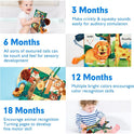 hahaland Baby Books 0-6 Months,Infant Tummy Time Toy Sensory Toys 6 to 12 Months Touch Feel Book Travel Toy Gifts for Boy Girl 0-3 Month Baby Shower Birthday Gifts Stocking Stuffers (Single)