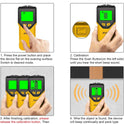 Stud Finder Wall Scanner - 5 in 1 Stud Finder Tool w/Microprocessor Chip and HD LCD Display, Stud Detector Beam Finders for the Center and Edge of Wood AC Wire Metal Studs Joist Pipe (Yellow Pear)