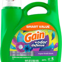 Gain + Odor Defense Liquid Laundry Detergent Super Fresh Blast Scent, HE Compatible, 107 Loads 154 fl oz, Gain Laundry Detergent, Liquid Laundry Detergent
