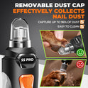 Dog Nail Grinder with 2 LED Lights Powerful 2 Speeds Super Quiet Dog Nail Trimmers with 3 Grinding Wheels Rechargeable Pet Dog Nail Clippers for Large Medium Puppy Dogs Dog Nail File Cat Nail Clipper