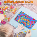 Sensory Fidget Toys for Kids Toddler Boys ,Sensory Activity Board for Stress Anxiety Autistic ADHD, Calm Down Travel Airplane Essentials Toys for 3+ Year Old, Stuffers Gifts for Teen Girls