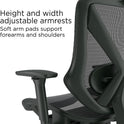 STAPLES Dexley Ergonomic Mesh Swivel Task Chair, Black (UN56946)