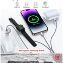 Temdan for Travel Essentials,3 in 2 USB C Cable for Apple Watch Charger/iPhone 17 Charger/Lightning,Multi Charging Cable Cord,Vacation Camping Essentials,Portable Designed for iWatch &iPhone 16-12-4FT