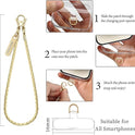 Cell Phone Lanyard Crossbody Phone Chain with Metal Detachable Phone Wrist Strap Cute iPhone Chain For Women