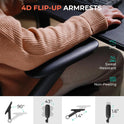CAPOT Ergonomic Mesh Office Chair, Adjustable Lumbar High Back Desk Chair 400lbs, 4D Flip-up Arms, 3 Tilt Backrest, 3D Headrest, PU Wheels, Swivel Rolling Computer Chair for Long Desk Work - Black