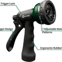 AUTOMAN-Garden-Hose-Nozzle, ABS Water Spray Nozzle with 7 Adjustable Watering Patterns, Slip Resistant for Watering Plants, Lawn& Garden, Washing Cars, Cleaning, Showering Pets & Outdoor Fun.