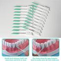 Dental Floss Picks Soft Silicone interdental Brush, Braces Brush, Floss Picks for Teeth, Disposable interdental Brush, Suitable for Cleaning Teeth Health(Green, 160pcs)