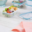Snapware Total Solution 5-Pack (3-Cup) Plastic Food Storage Containers Set, Leakproof & Airtight Locking Lids Rectangular Tupperware, Non-Toxic BPA-Free Lids, Microwave Dishwasher Freezer Safe