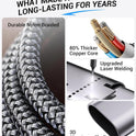 Temdan for Travel Essentials,3 in 2 USB C Cable for Apple Watch Charger/iPhone 17 Charger/Lightning,Multi Charging Cable Cord,Vacation Camping Essentials,Portable Designed for iWatch &iPhone 16-12-4FT