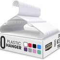 Utopia Home - Plastic Hangers 50 Pack - Space Saving Clothes Hanger - Durable and Strong Closet Organizers and Storage Makes It Ideal Stocking Stuffers or Apartment or Dorm Room Essentials (White)