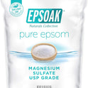 Epsoak Epsom Salt 19 lb. Magnesium Sulfate USP, Resealable Epsom Salt Bulk Bags Unscented, Made in The USA, Cruelty-Free Certified