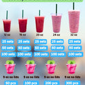 20 oz Clear Plastic Cups with Lids and STRAWS, Disposable Drinking Cups for Cold Drinks, Iced Coffee, Milkshakes, Smoothies, 25 Sets