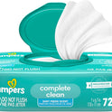Pampers Baby Wipes, Complete Clean Baby Fresh Scented Wipe, Gently Cleans Head to Toe, 72 Total (1 Flip-Top Packs)