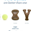 Benebone Puppy 2-Pack Dental Chew/Wishbone Dog Chew Toys, Made in USA, Real Bacon Flavor
