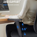 NOBLEWELL Ergonomic Office Chair with Padded Lumbar Support, 2D Headrest, Adjustable Armrests, Upgraded Contoured Seat Cushion, 130° Rocking Tilt, Computer Chair for Home Office, NWOC1-1