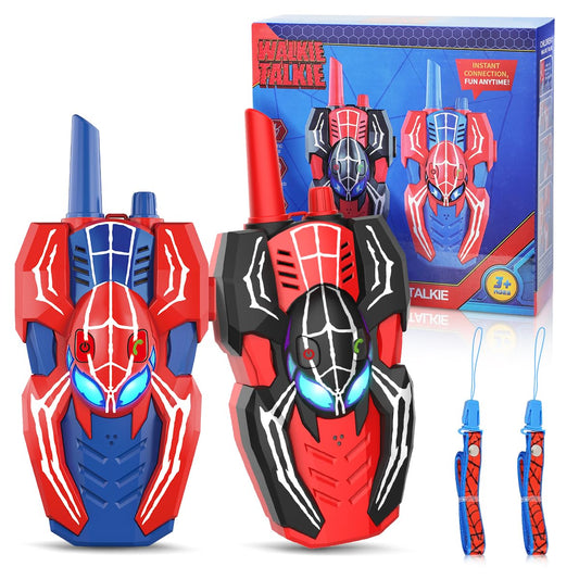 Spider Hero Walkie Talkies for Kids – 2 Pack Indoor & Outdoor Toys for Boys Ages 3-8, Birthday Gift for Children, Fun Two-Way Radios for Playtime & Adventures