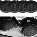 SINGARO Car Cup Holder Coaster, Silicone Cup Holder Insert, Universal Non-Slip Cup Holders, Car Accessories Interior for Women and Man Interior Sets 4 Pack Black