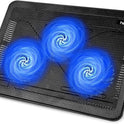 havit HV-F2056 15.6"-17" Laptop Cooler Cooling Pad - Slim Portable USB Powered (3 Fans), Black/Blue