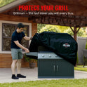 Grillman Grill Cover, BBQ Outdoor Grill Covers, Charcoal, Gas Grills, Waterproof, Rip-Proof, Weather-Resistant, Anti-UV, Barbecue Cover for Weber, Genesis, Charbroil, Nexgrill, etc (Black, 58 Inch)