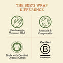 Bee's Wrap Beeswax Wraps for Food - Cut to Size 14x52" Wax Paper Roll - Made in USA Reusable Waxed Paper & Bowl Covers - Organic & Eco-Friendly Alternative to Aluminum Foil & Plastic Wrap, Honeycomb