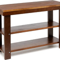 Solid Pine Wood Entryway Shoe Rack Bench, Espresso, 10.4" D x 27.56" W x 17.72" H