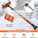 Car Snow Brush Snow Shovel Kit, 42'' Extendable Ice Scrapers and Snow Brushes for Car Windshield with Foam Grip 180° Pivoting Brush Head Snow Scraper, 39'' Extendable Emergency Snow Shovel for Car