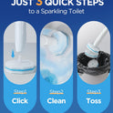64 Count Toilet Wand Refills for Clorox Toilet Wand, 5X Cleaning Power Toilet Bowl Cleaners with Exclusive Formula, High-Density Disposable Toilet Brush Scrubber - No Falling Apart, Fresh Fragrance