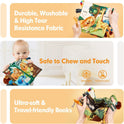 hahaland Baby Books 0-6 Months,Infant Tummy Time Toy Sensory Toys 6 to 12 Months Touch Feel Book Travel Toy Gifts for Boy Girl 0-3 Month Baby Shower Birthday Gifts Stocking Stuffers (Single)