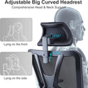 Ticova Ergonomic Office Chair - High Back Desk Chair with Adjustable Lumbar Support, Headrest & 3D Armrest