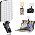 ALTSON 60 LED Portable Selfie Light Video Conference Lighting with Clip & Camera Tripod Adapter Rechargeable 2200mAh CRI 97+, 3 Light Modes for Phone iPhone Webcam Laptop Photo Makeup