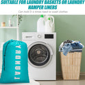 Laundry Bag,2 Pack Travel Laundry Bags for Dirty Clothes,Large Laundry Bags for Camping & Traveling,Dirty Clothes Travel Bag,24" x 36" (Cyan + Gray)