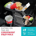 DYLEN Car Cup Holder Tray, Cup Holder Expander Adapter for Car, 9.5” Detachable Car Food Tray Table for Eating, Road Trip Essentials Fits Yeti, Hydro Flask 16-46 oz