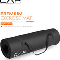 CAP Barbell 1/2-Inch High Density Exercise Yoga Mat with Strap | Multiple Options