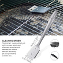 grilljoy 8PCS BBQ Grill Tools Set with Extra Thick Stainless Steel Spatula, Fork, Tongs & Cleaning Brush - Complete Barbecue Accessories Kit with Portable Bag - Perfect Grill Gifts for Men Black