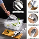 Metal Ice Scoop 6 Oz，Kitchen Ice Scooper for Ice Maker, Small Food Scoops for Bar Party Wedding Pet Dog Food, Stainless Steel Silver