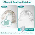 Weiss Naturals Retainer Cleaner Tablets, Invisalign Cleaner, Remove Stains, Odors & Plaque, PERSULFATE FREE Night Guard & Denture Cleaner 1-Month Supply, 30 Mint Scented Tablets